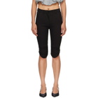 OPEN YY Black Round Cut Capri Shorts