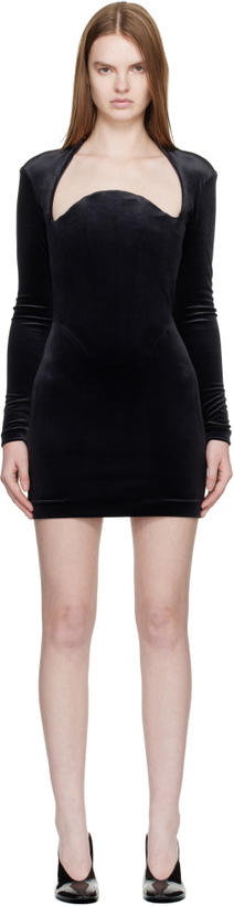 Photo: Mugler Black Velvet Minidress