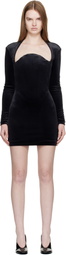 Mugler Black Velvet Minidress