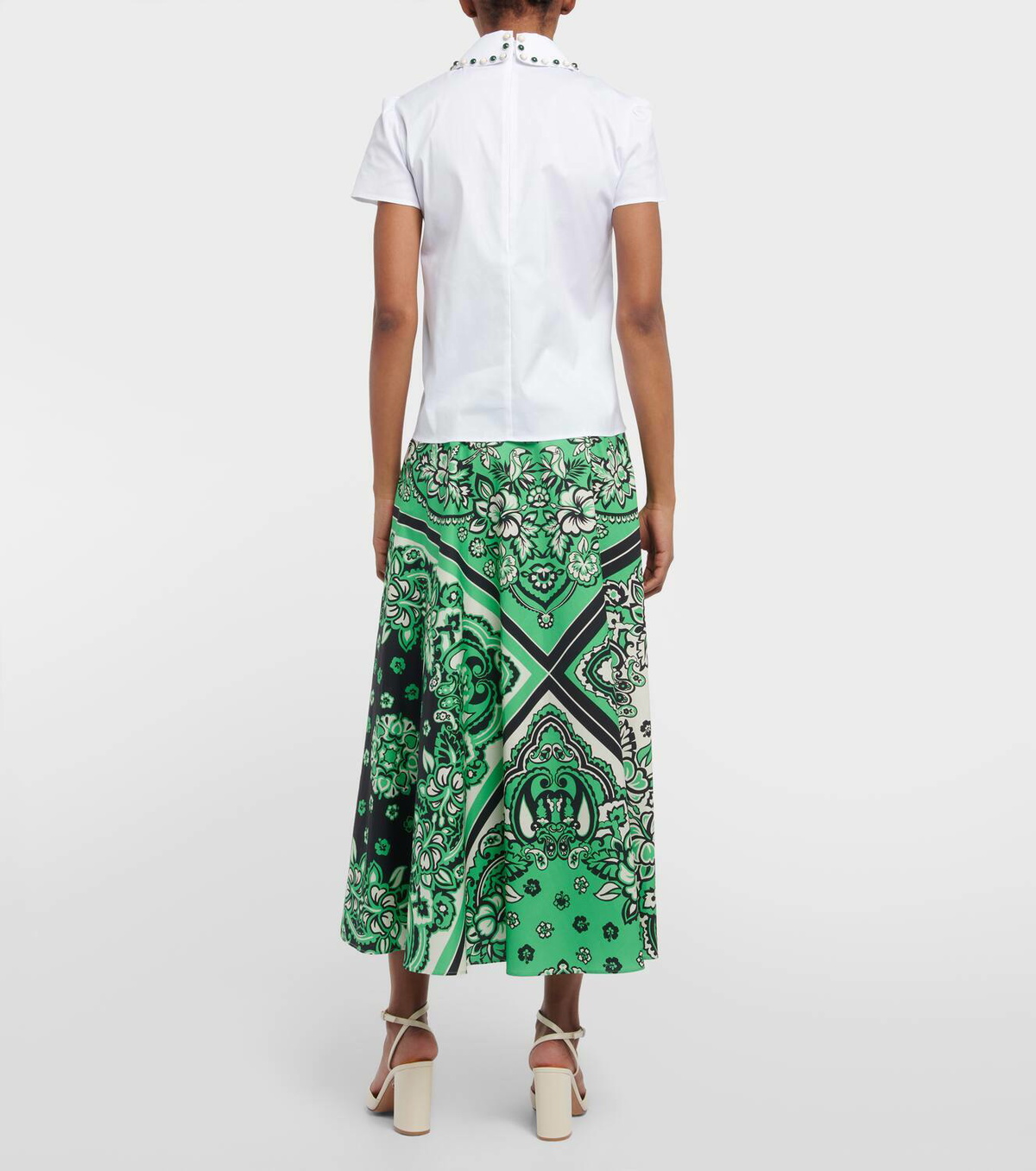 REDValentino Embellished cotton-blend shirt