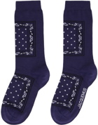 Jacquemus Navy 'Les Chaussettes Bandana' Socks