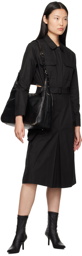 Juun.J Black Belted Midi Dress