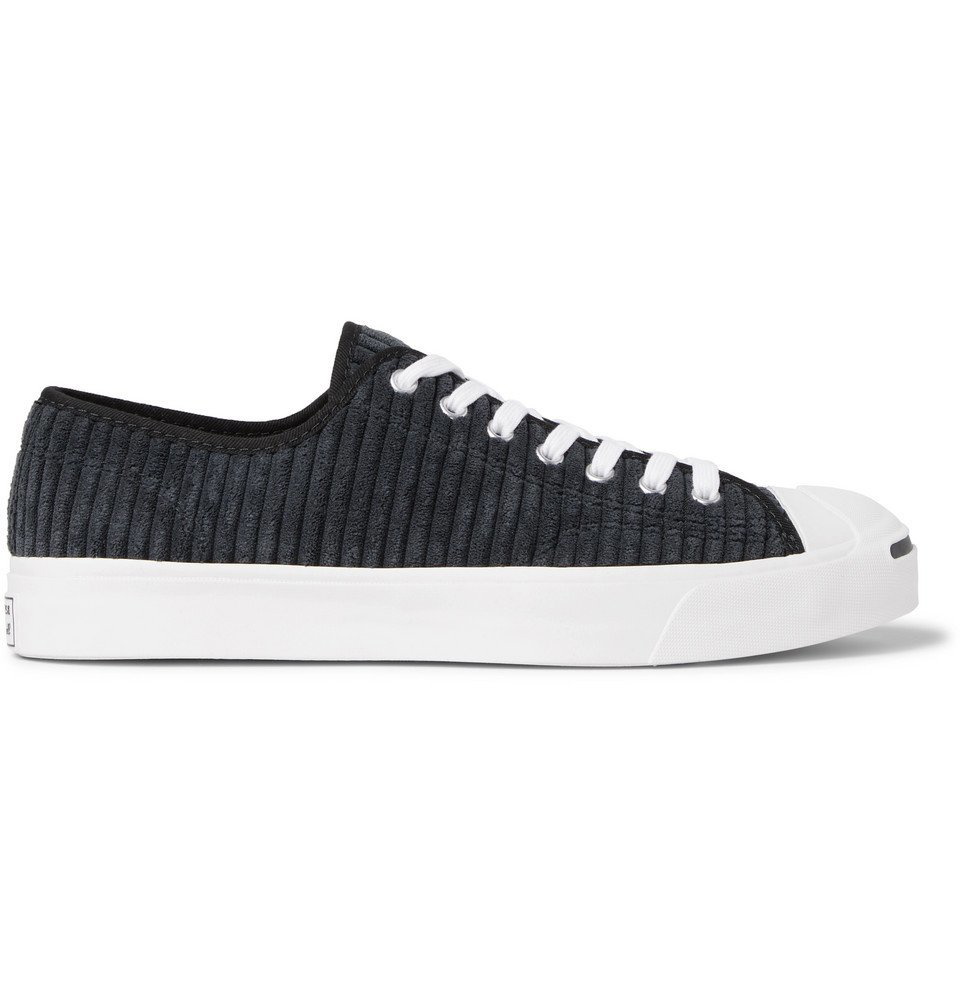 Converse - Jack Purcell OX Rubber-Trimmed Corduroy Sneakers - Black ...
