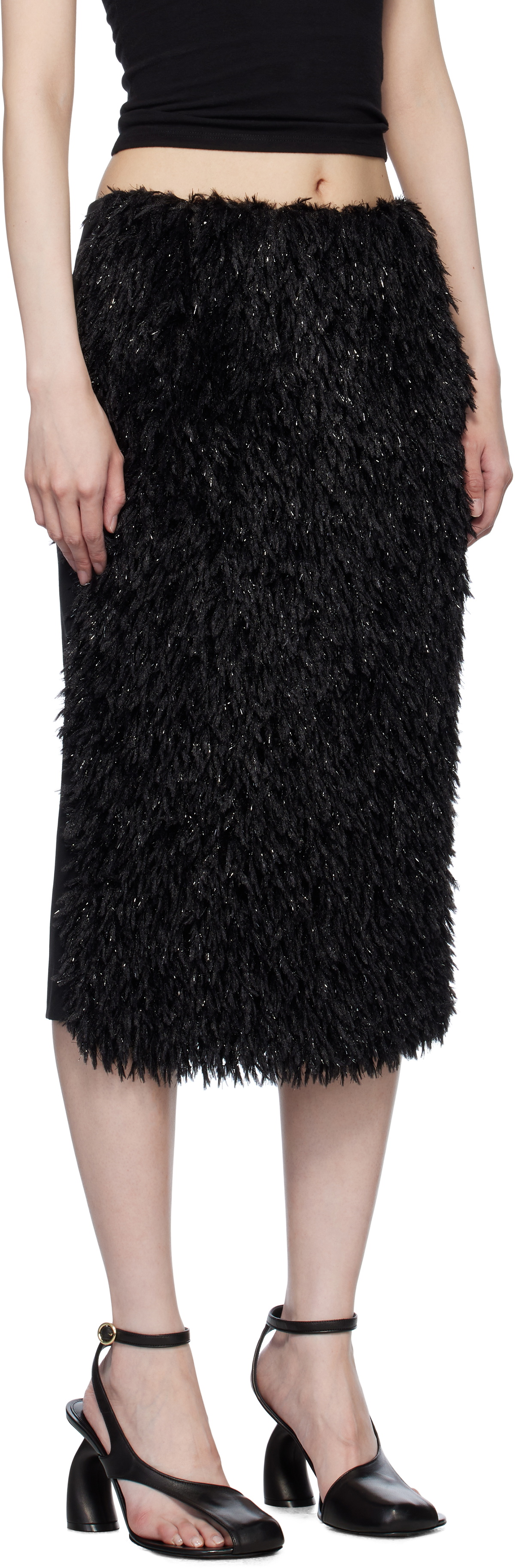 16Arlington Black Eilo Midi Skirt