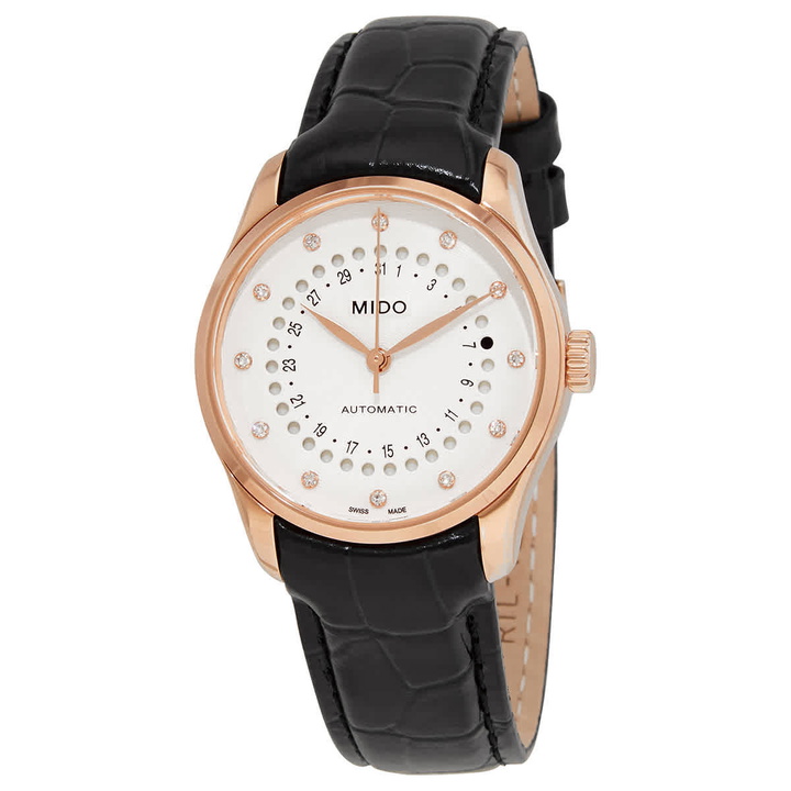 Photo: Mido Automatic Diamond White Dial Ladies Watch M0242073603600