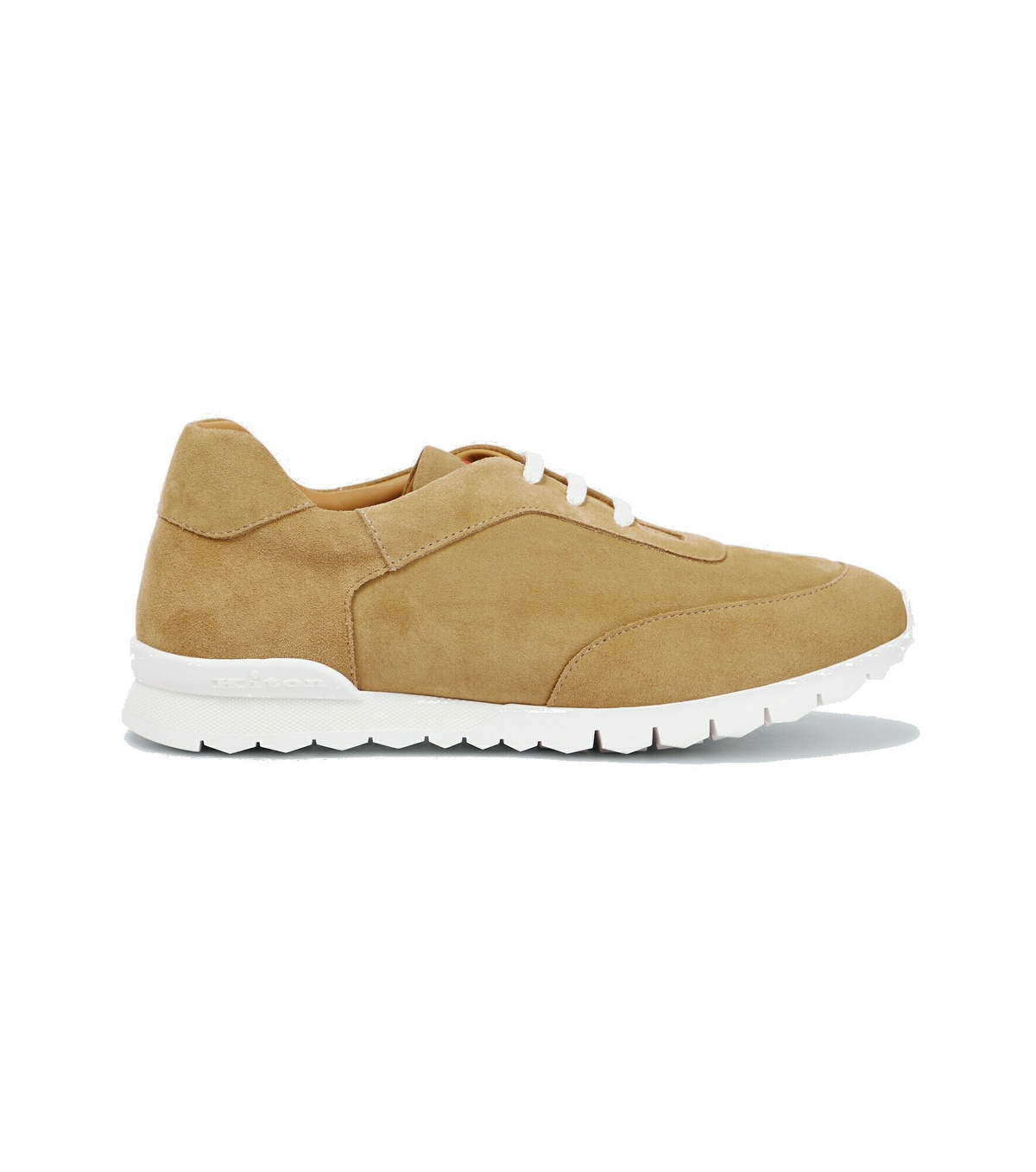 Kiton Beige Cotton Ea Sneakers