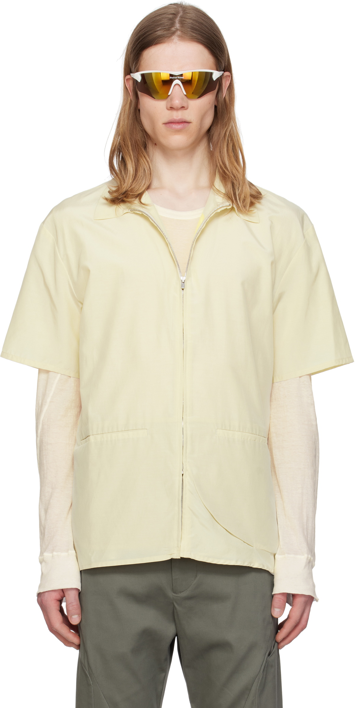 POST ARCHIVE FACTION (PAF) Yellow 8.0 Right Half Shirt Post