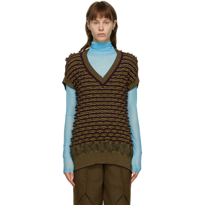 Kiko Kostadinov Multicolor Merino Wool Dimensional Vest Kiko