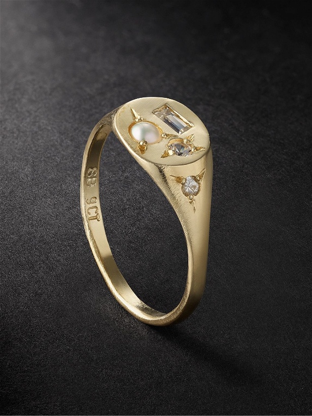 Photo: Seb Brown - Prince Gold, Sapphire and Pearl Ring - Gold
