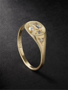Seb Brown - Prince Gold, Sapphire and Pearl Ring - Gold