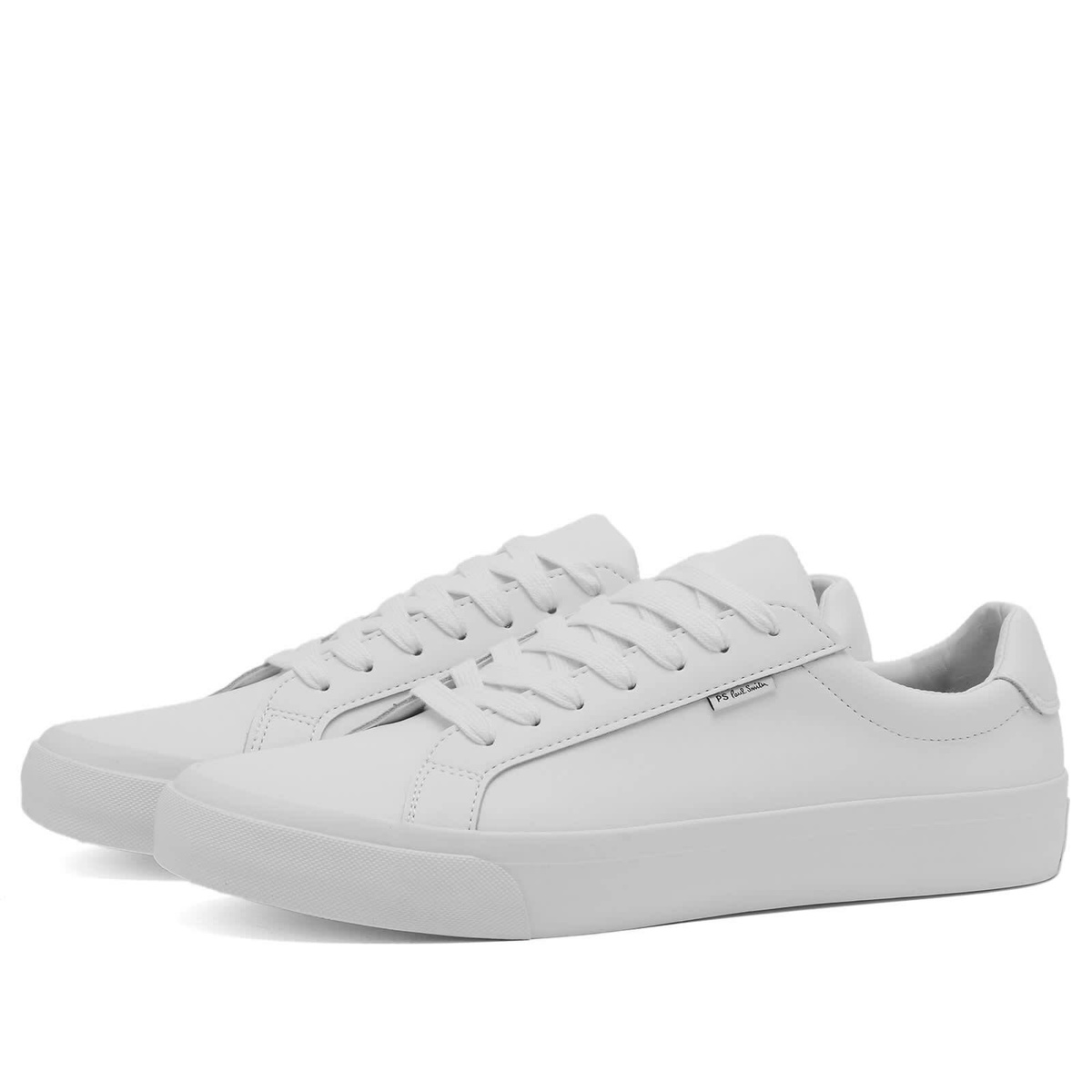 Paul Smith Men's Will Mixed Media Low Top Sneaker White Size 10