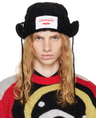 Charles Jeffrey LOVERBOY Black Chunky Aviator Beanie