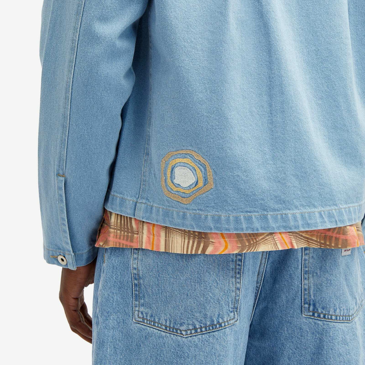 Magic Castles Men's Pocket Overshirt in Ice Blue