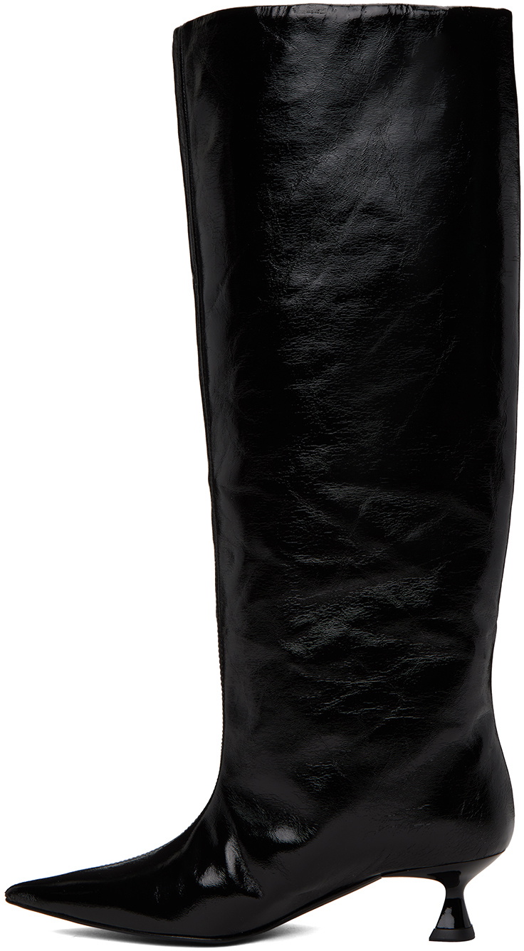 GANNI Black Soft Slouchy Tall Boots GANNI