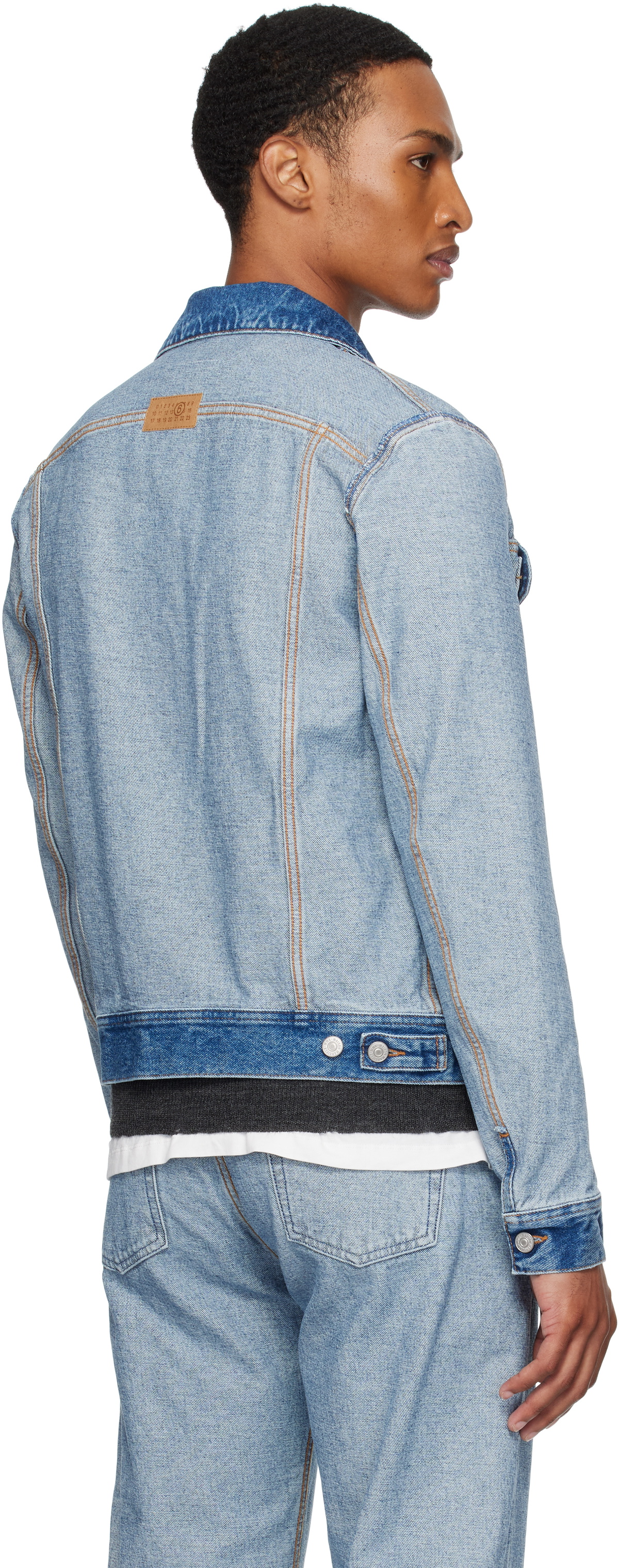 MM6 Maison Margiela Blue Reversed Denim Jacket