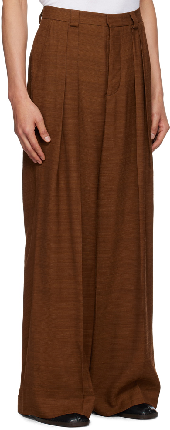 King & Tuckfield Brown Wide Leg Trousers