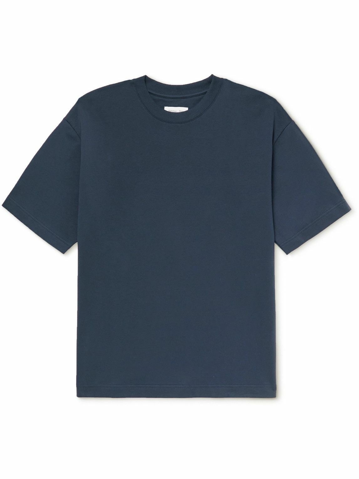 Photo: Hamilton And Hare - Lounge Cotton-Jersey T-Shirt - Blue