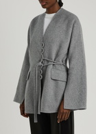 BY Malene Birger Lalou Panelled Wool Blazer Grey