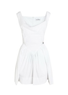 Vivienne Westwood Mini Sunday Draped Cotton-poplin Mini Dress White