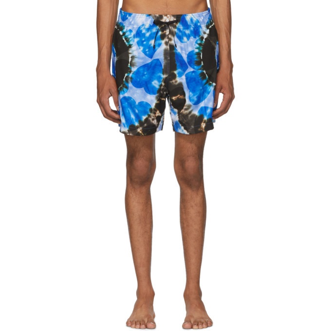 Photo: Amiri Blue Hearts Tie-Dye Swim Shorts