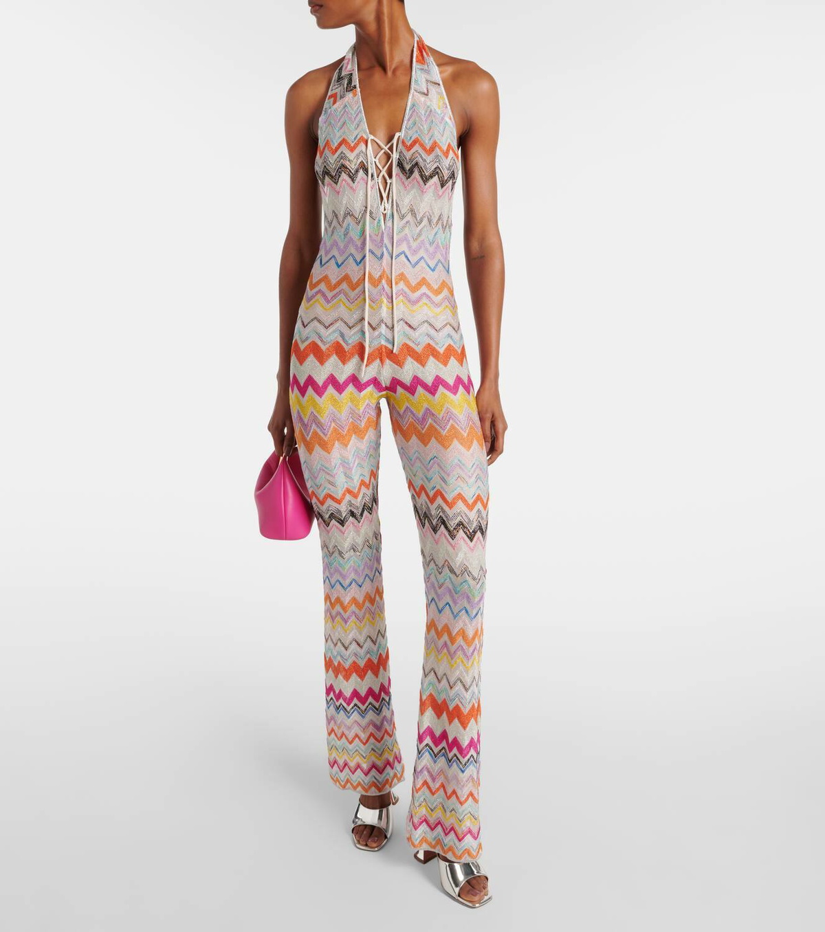 MISSONI ミッソーニ Zig zag lame jumpsuit ワンピース Zig Zag lamé jumpsuit in multicoloured - Missoni Mare