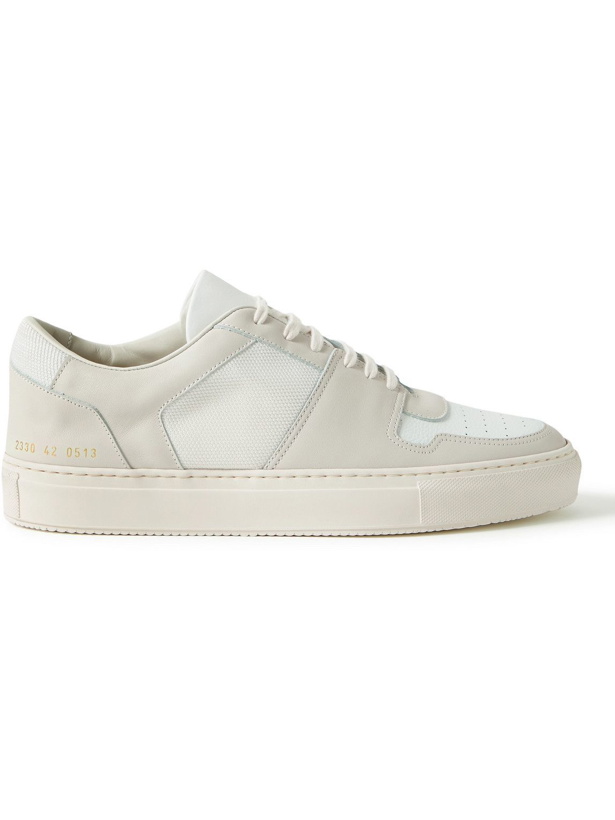 Photo: Common Projects - BBall Low Decades Mesh and Leather Sneakers - Gray