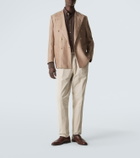 Rubinacci Herringbone linen and wool blazer