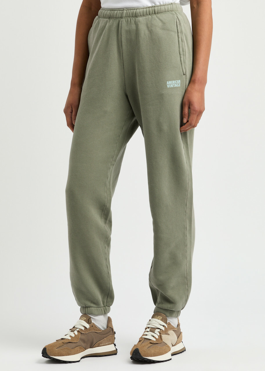 American Vintage Izubird Stretch-cotton Sweatpants Khaki