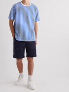 nanamica - Striped COOLMAX Cotton-Blend Jersey T-Shirt - Blue