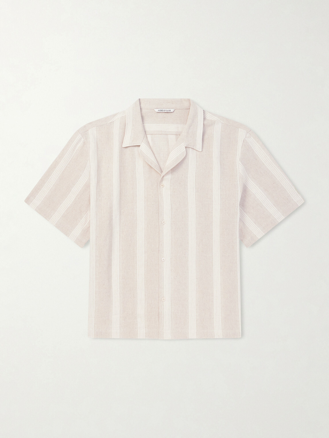 A Kind Of Guise - Samata Striped Cotton and Linen-Blend Shirt - Neutrals