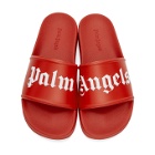 Palm Angels Red Logo Slides