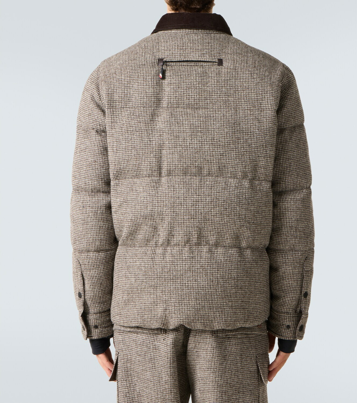 Moncler Grenoble Elgon houndstooth wool down ski jacket