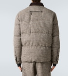 Moncler Grenoble Elgon houndstooth wool down ski jacket