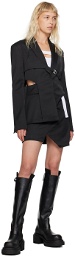 HELIOT EMIL Black Asymmetric Miniskirt