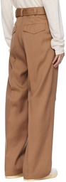 Jil Sander Brown Creased Trousers