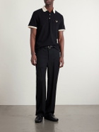 Valentino Garavani - VGold Cotton-Piqué Polo Shirt - Black