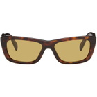 Miu Miu Eyewear Brown Cat-Eye Sunglasses