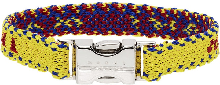Photo: Marni Yellow & Blue Crochet Ribbon Bracelet