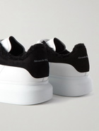 Alexander McQueen - Exaggerated-Sole Shearling-Lined Leather Sneakers - White