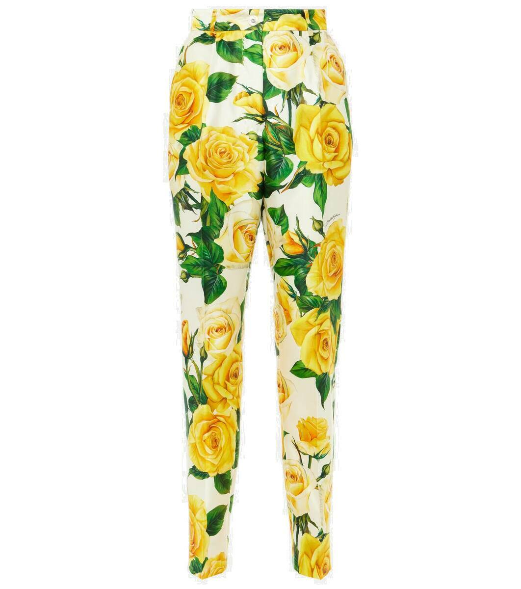 Dolce & Gabbana White Floral Cutout Dress Sicily Pants main image 1