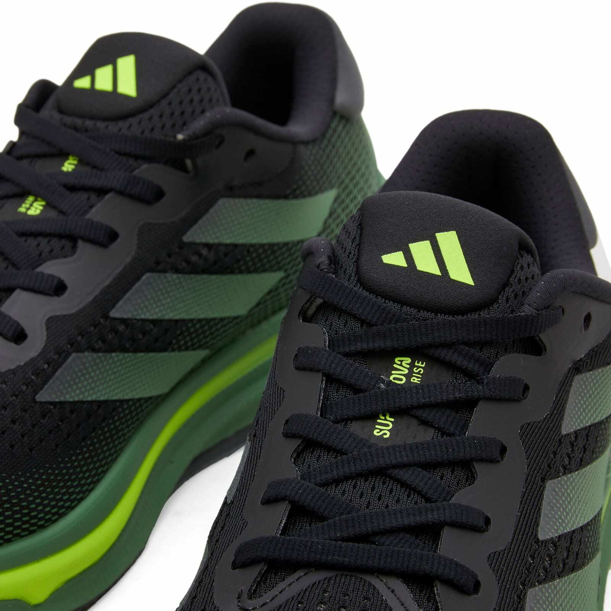 Adidas Men's Supernova Rise Sneaker in Black/Green/Lemon adidas