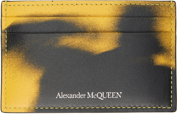 Photo: Alexander McQueen Yellow & Black Leather Card Holder