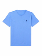 Polo Ralph Lauren - Slim-Fit Logo-Embroidered Cotton-Jersey T-Shirt - Blue