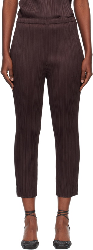 Photo: PLEATS PLEASE ISSEY MIYAKE Brown Monthly Colors July Trousers