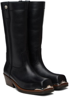 AFTER PRAY Black Steel Western Boots