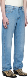 Mugler Blue Straight Denim Jeans
