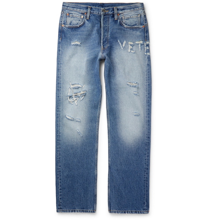 Photo: Vetements - Distressed Denim Jeans - Blue