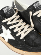 Golden Goose - Ball Star Distressed Suede and Leather Sneakers - Black