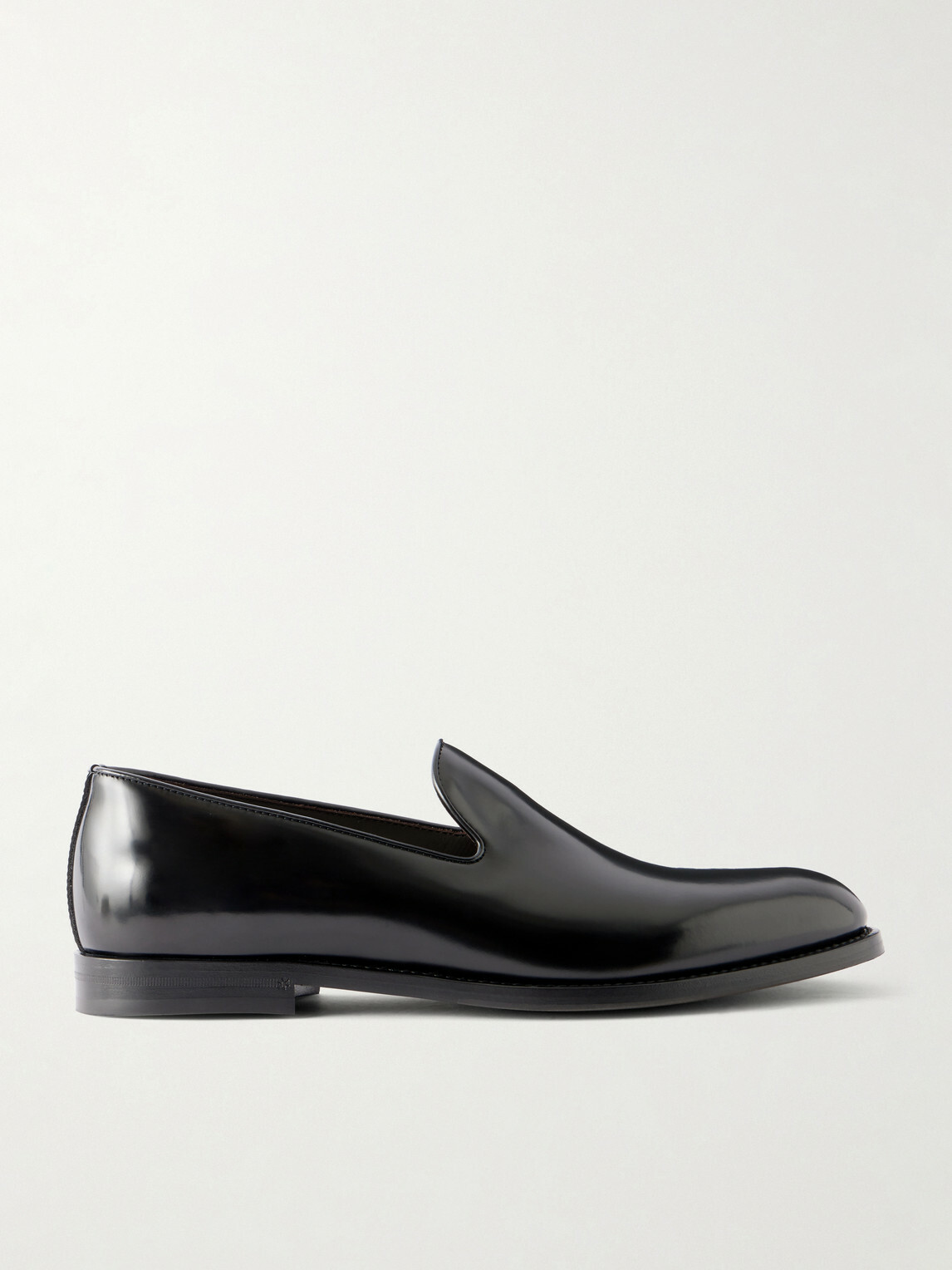 Brunello Cucinelli - Evening Glossed Leather Loafer - Black