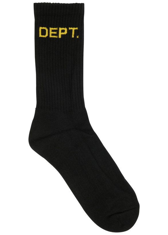 Photo: Gallery Dept. Logo-intarsia Cotton-blend Socks - Black - One Size